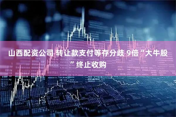 山西配资公司 转让款支付等存分歧 9倍“大牛股”终止收购